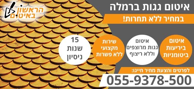 איטום גגות ברמלה ע