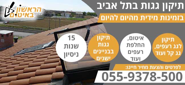 תיקון גגות בתל אביב