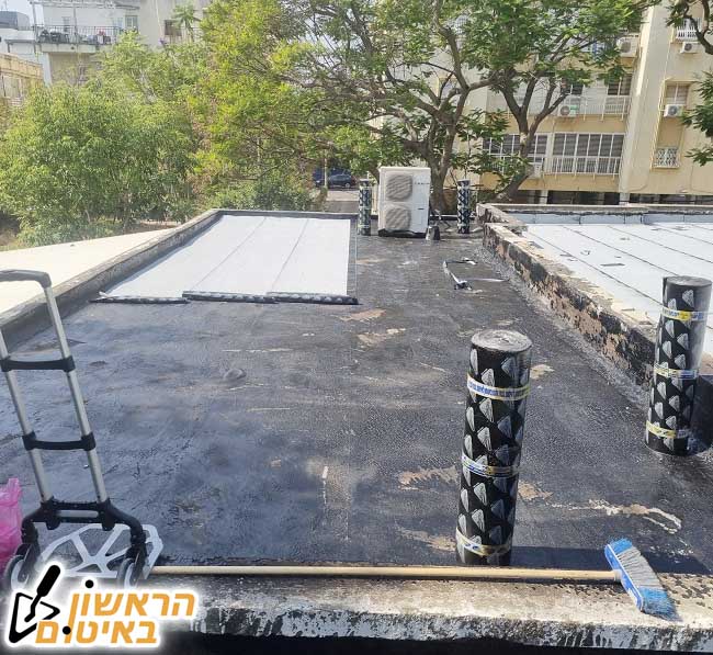 איטום גג בטון עם יריעות ביטומניות